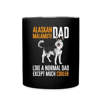 Alaskan Malamute Hund - Tasse einfarbig - Schwarz - Vorne