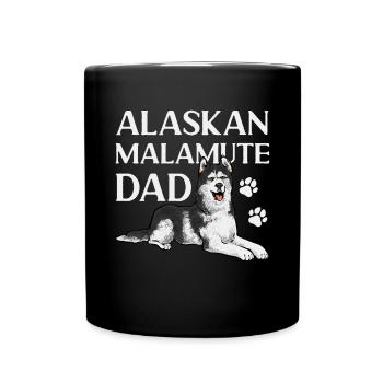 Alaskan Malamute Hund - Tasse einfarbig - Schwarz - Vorne