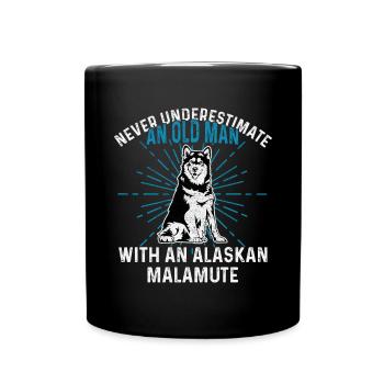 Alaskan Malamute Hund - Tasse einfarbig - Schwarz - Vorne