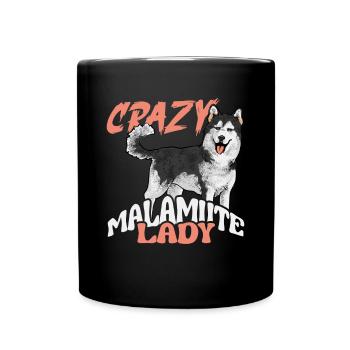 Alaskan Malamute Hund - Tasse einfarbig - Schwarz - Vorne