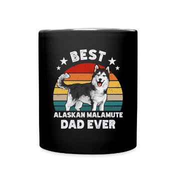 Alaskan Malamute Hund - Tasse einfarbig - Schwarz - Vorne