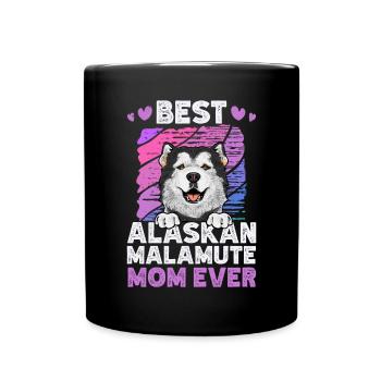 Chien Malamute d’Alaska - Mug uni - noir - Devant