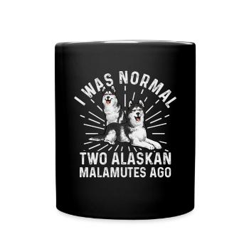 Alaskan Malamute Hund - Tasse einfarbig - Schwarz - Vorne