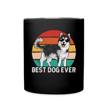 Alaskan Malamute Hund - Tasse einfarbig - Schwarz - Vorne
