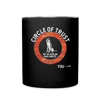 Alaskan Malamute Hund - Tasse einfarbig - Schwarz - Vorne