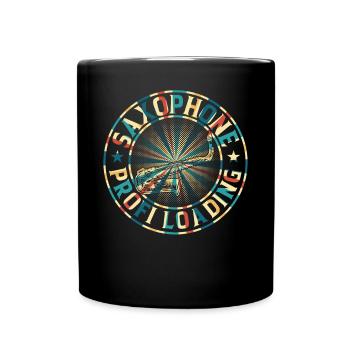 Saxophone Musicien Saxophoniste - Saxophone Profi L - Mug uni - noir - Devant
