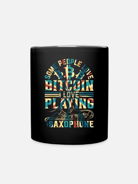 Saxophonist - I Love Playing Saxophones - Full Colour Mug - black