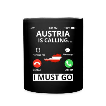 Austria Flag Austria Austrian flag AT - Full Colour Mug - black - Front