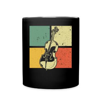 Cello Cellospieler Cellist - Tasse einfarbig - Schwarz - Vorne