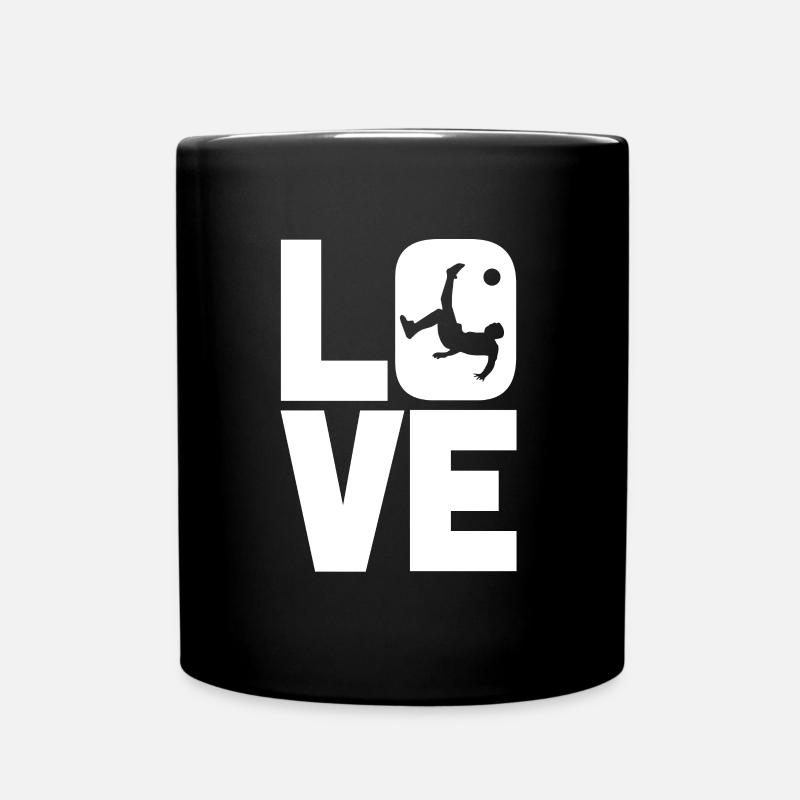 Liebe Fußball - Tasse einfarbig - Schwarz