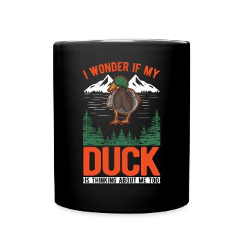 Amoureux du canard cadeau éleveur de canard - Mug uni - noir - Devant