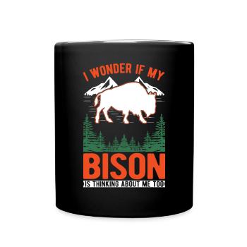 Buffalo Gift Bison Buffallo Buffle d’eau - Mug uni - noir - Devant