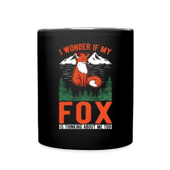 Renard Cadeau Renard Rouge - Mug uni - noir - Devant