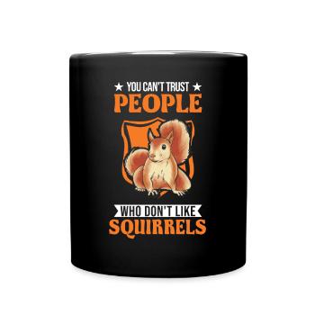 Écureuil Cadeau Écureuil Gris - Mug uni - noir - Devant