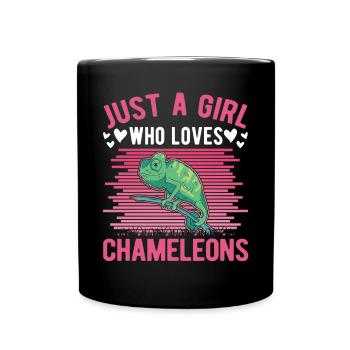 Caméléon Fille Caméléon - Mug uni - noir - Devant