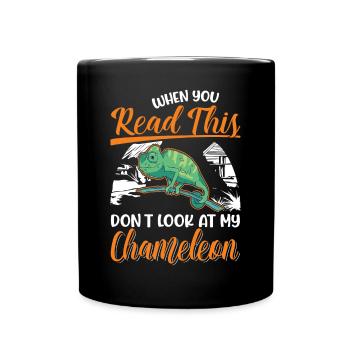 Caméléon Cadeau Caméléon - Mug uni - noir - Devant