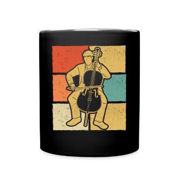Cello cello player cellist - Full Colour Mug - black - Front