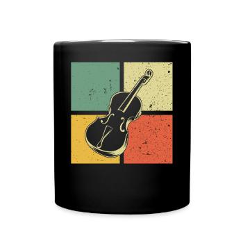 Cello Cellospieler Cellist - Tasse einfarbig - Schwarz - Vorne