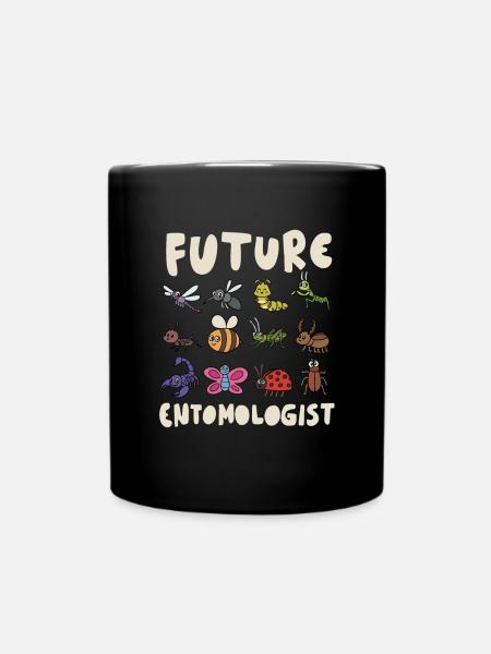 Insekten Design - Tasse einfarbig - Schwarz