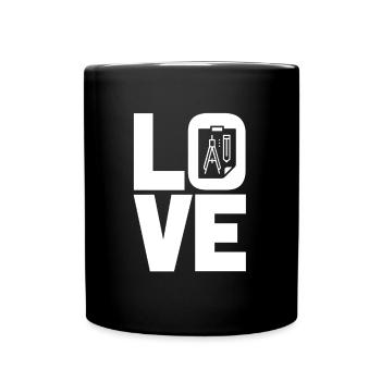 Liebe Zeichner Arichtect - Tasse einfarbig - Schwarz - Vorne