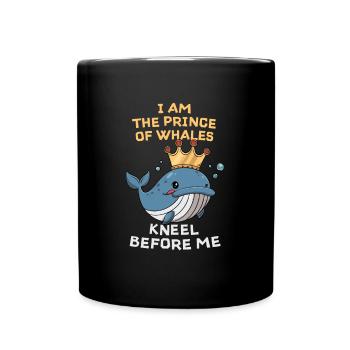 Whale Prince Design pour l’observation des baleines - Mug uni - noir - Devant