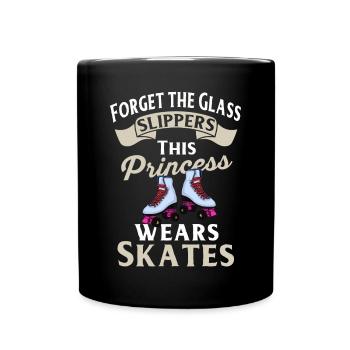 Inline Skater - Tasse einfarbig - Schwarz - Vorne