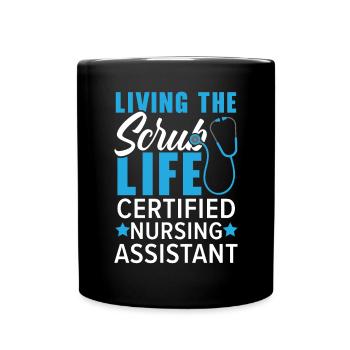 Living The Scrub Life Nursing Assistant AIIC - Mug uni - noir - Devant