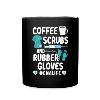 Kaffeepeelings und Gummihandschuhe CNA Life Nursing - Tasse einfarbig - Schwarz - Vorne