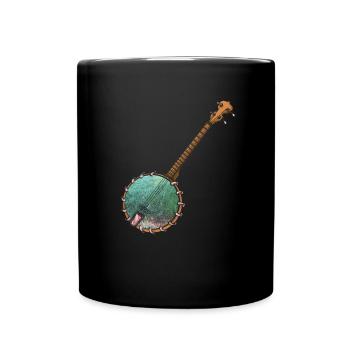 Banjo Shirts For Men Bluegrass Appalachia Folk - Full Colour Mug - black - Front
