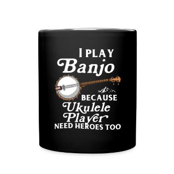 Banjo Shirts For Men Bluegrass Appalachia Folk - Full Colour Mug - black - Front