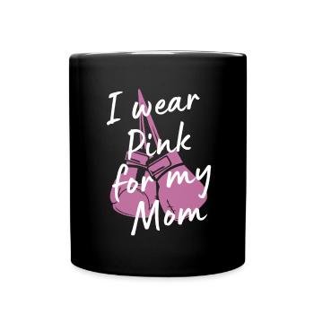 Cadeau Cancer du sein Cancer du sein Rose - Mug uni - noir - Devant
