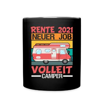 Ruhestand 2021 Renteneintritt Geschenk Rente Opa - Tasse einfarbig - Schwarz - Vorne