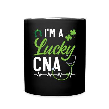 Lucky CNA zertifizierte Pflegehelferin - Tasse einfarbig - Schwarz - Vorne