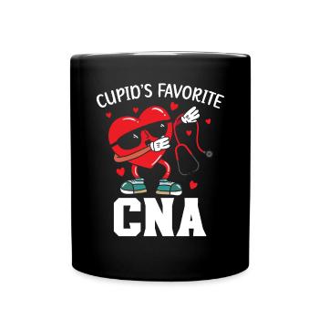 Amors Lieblings-CNA-zertifizierter Pflegehelfer - Tasse einfarbig - Schwarz - Vorne