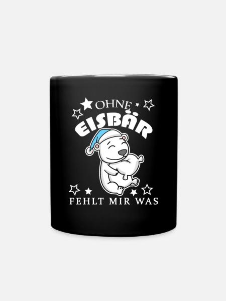 Eisbär - Tasse einfarbig - Schwarz