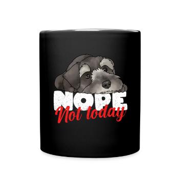Zwergschnauzer - Tasse einfarbig - Schwarz - Vorne