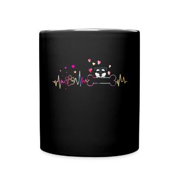 Zwergschnauzer - Tasse einfarbig - Schwarz - Vorne