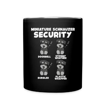 Zwergschnauzer - Tasse einfarbig - Schwarz - Vorne