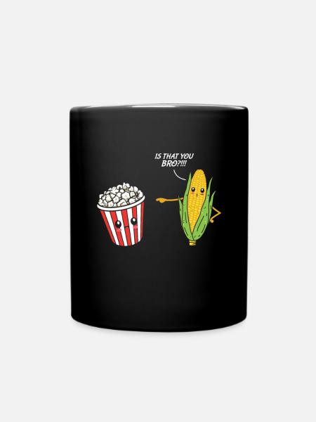 Popcorn - Tasse einfarbig - Schwarz