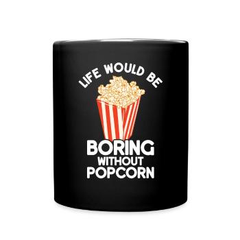 Popcorn - Tasse einfarbig - Schwarz - Vorne