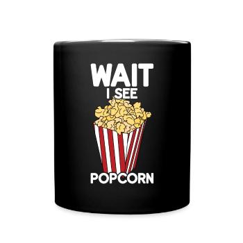 Pop-corn - Mug uni - noir - Devant