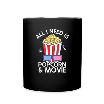 Popcorn - Tasse einfarbig - Schwarz - Vorne