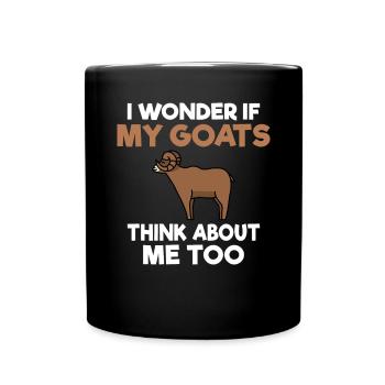 Goat Gift Goat Lover Gift - Full Colour Mug - black - Front