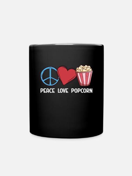 Popcorn - Tasse einfarbig - Schwarz