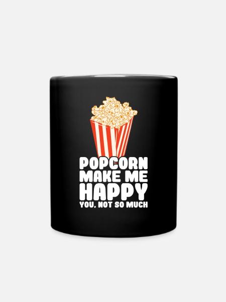 Popcorn - Tasse einfarbig - Schwarz