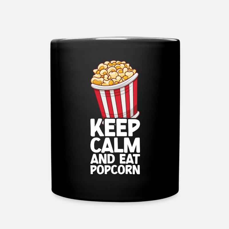 Popcorn - Tasse einfarbig - Schwarz
