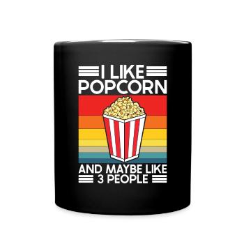 Pop-corn - Mug uni - noir - Devant