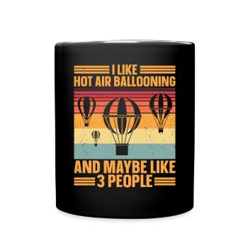 Hot Air Ballooning - Full Colour Mug - black - Front