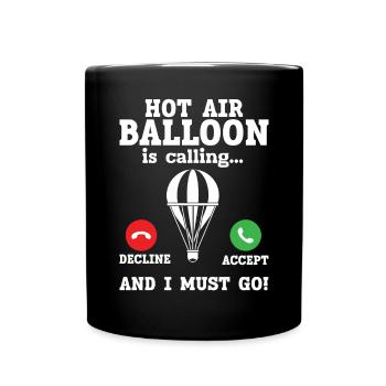 Hot Air Ballooning - Full Colour Mug - black - Front