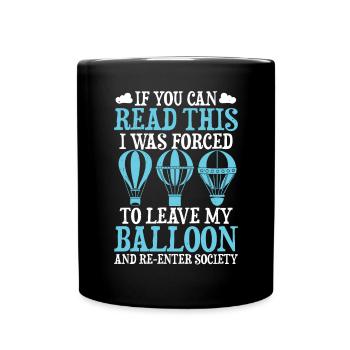 Hot Air Ballooning - Full Colour Mug - black - Front